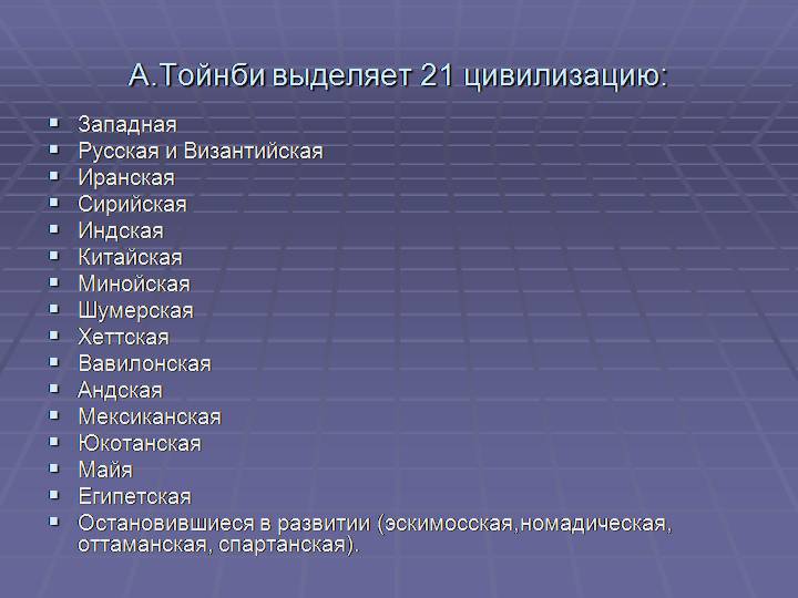 Теория локальных цивилизаций.