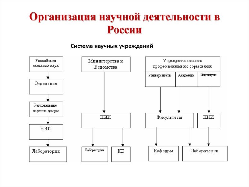 Организация научной деятельности в РФ.