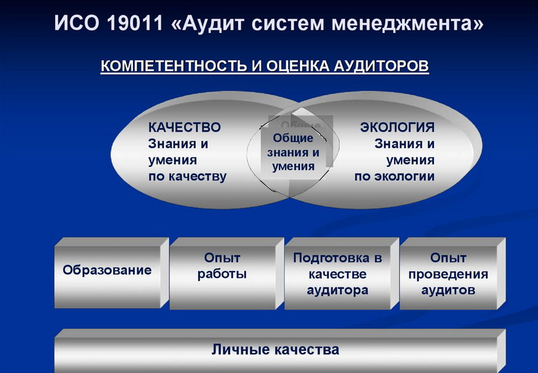 Элементы международного стандарта ISO 19011 “Аудит систем менеджмента”.