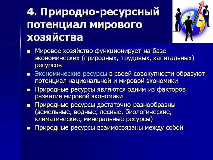 Природные ресурсы и мировая экономика.