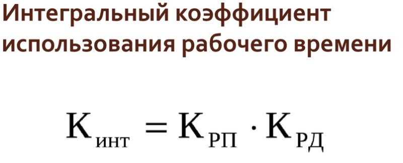 Интегральный коэффициент использования рабочего времени.