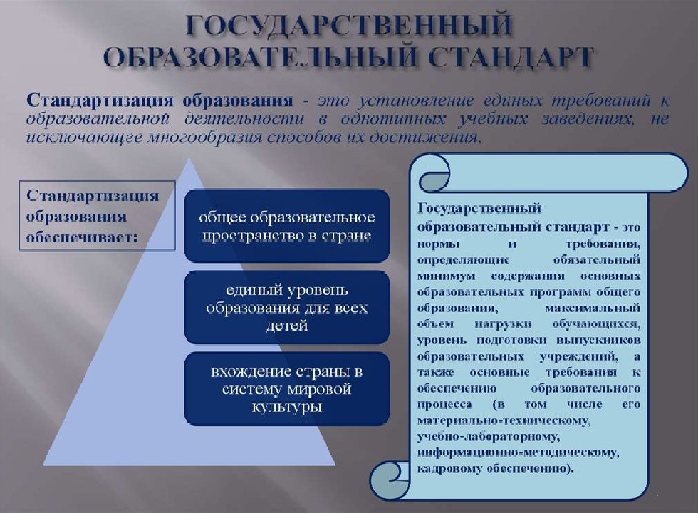 Образовательный стандарт.