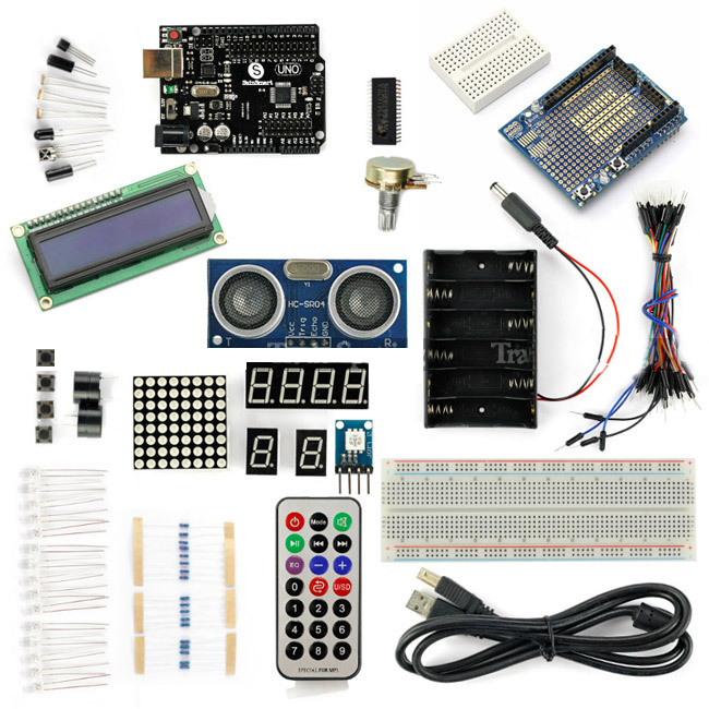 Контроллер Arduino и подключаемые к нему устройства.
