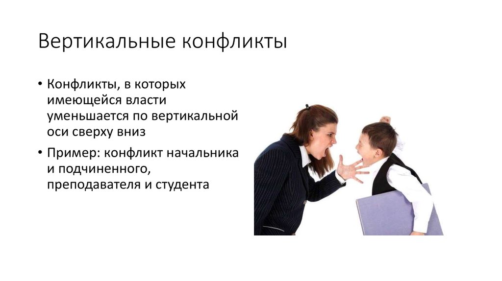 Вертикальные конфликты.