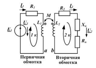 Схема линейного трансформатора.