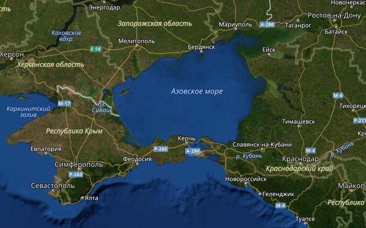 Азовское море.