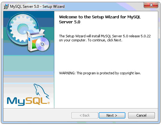 Установка СУБД MySQL.