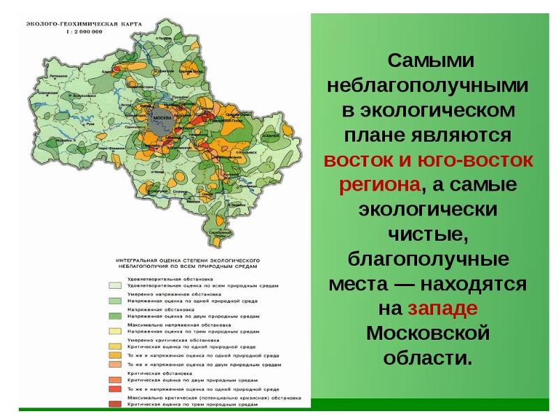 Экологическое состояние Московской области.